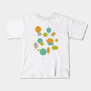 Funky Circles and Lines Mid Century Kids T-Shirt